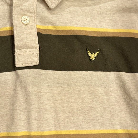 COMPANY 81 TWO BUTTON SHORT SLEEVE POLO WITH HORIZONTAL STRIPES SIZE LARGE - Picture 2 of 7